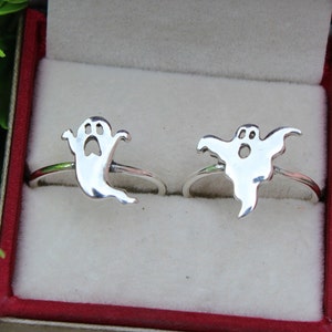 Couple ring ,spirit ring , Designer Spirit Ring ,Silver Plated Ring, Couple Spirit Ring, , Halloween Gift ,Christmas Gift, Cross Box Ring