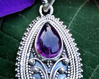 Beautiful Amethyst Silver Plated Handmade Pendents For Christmas Gift And Other Occassional Also Wear In Daily Use|Designer Pendents|Pendent