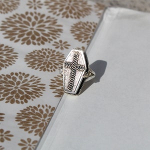 Coffin ring  Locket ring ,Designer Box Ring ,Silver Plated Ring, Poisoner Ring, Coffin Locket ring , Cross Locket Ring|Rings, Openable Ring,