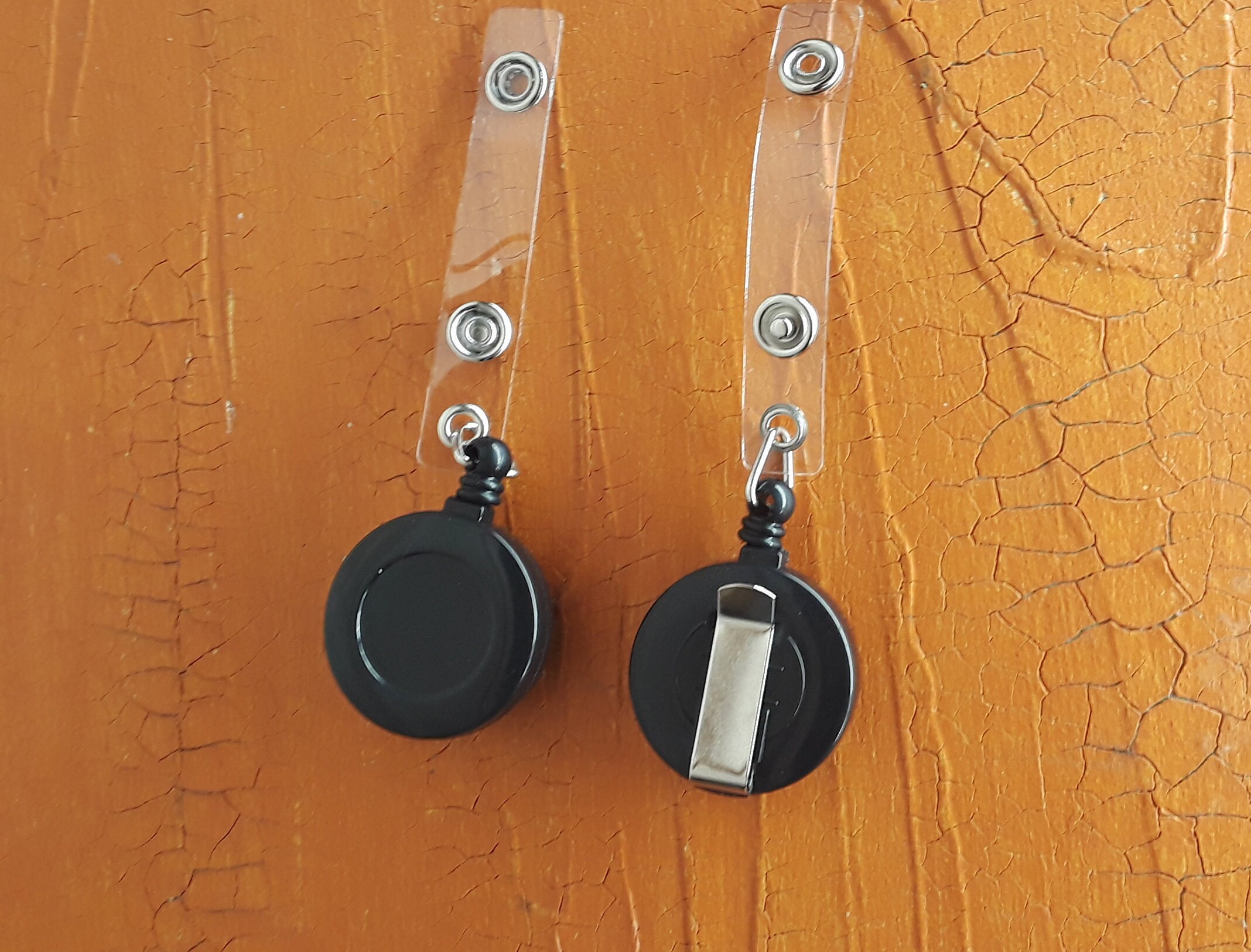 Badge Reel Blanks ID Holder Black or White Set of 12 Etsy