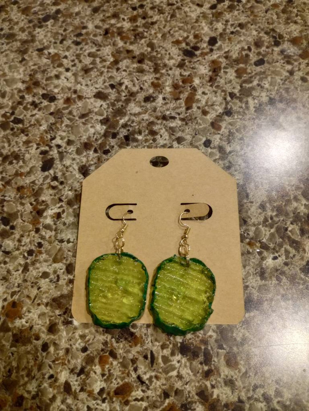 Pickle Earrings, Dill Pickle Earrings, BBQ Earrings, Snack Earrings