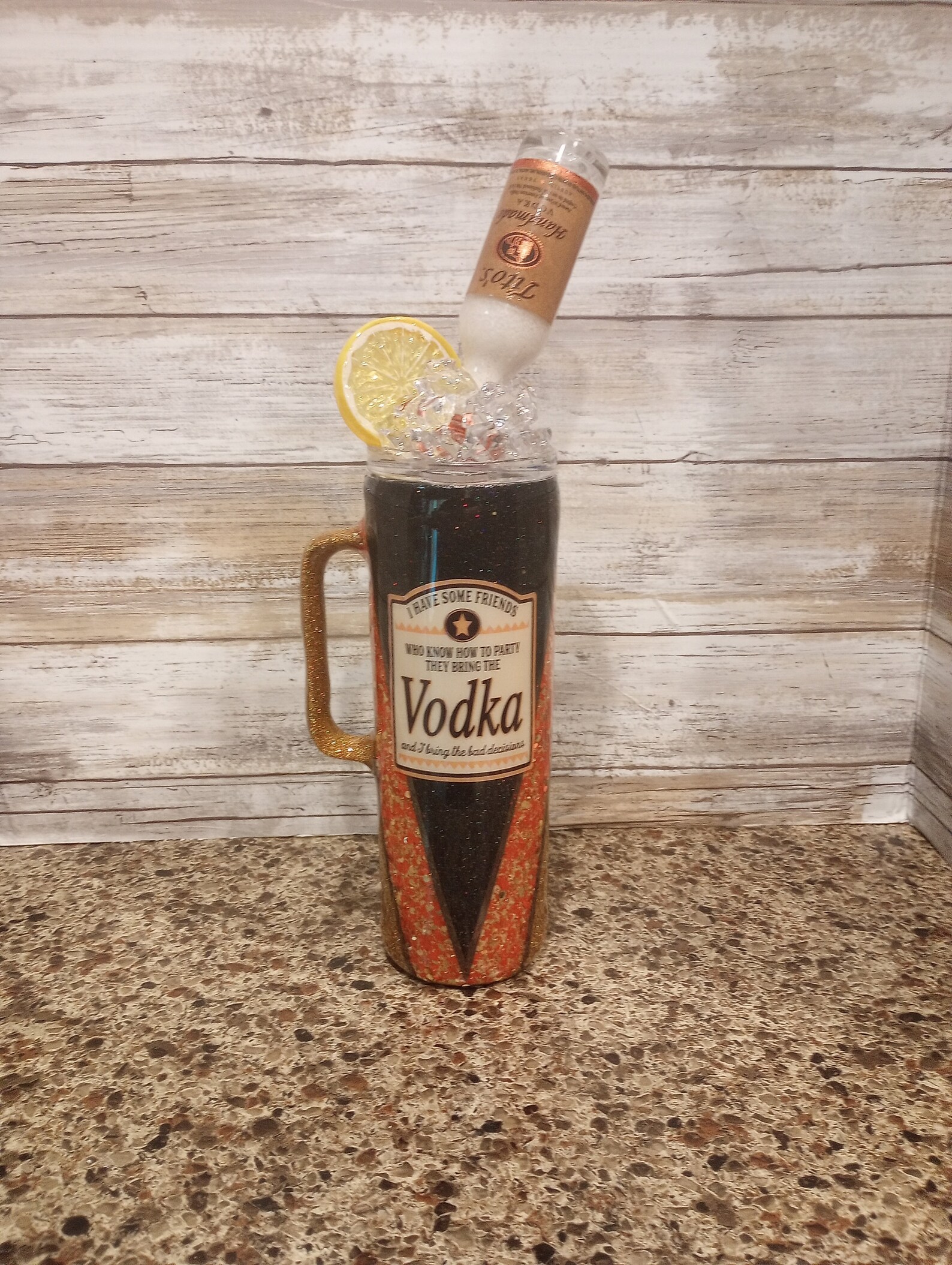 3D Ice Topper Liquor Tumbler Custom Tumbler Christmas Gift Etsy