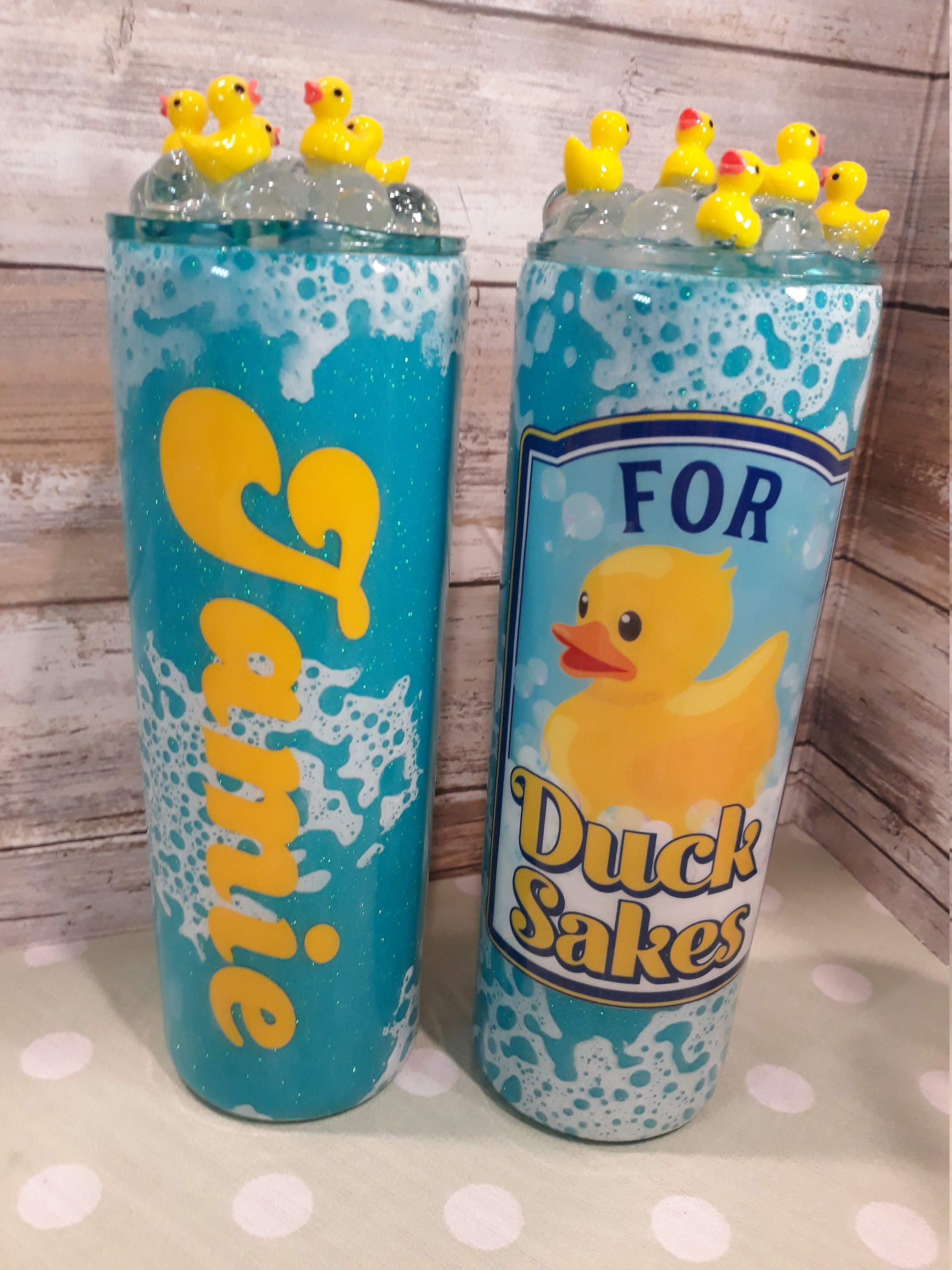 3D Duck Duck Tumbler Rubber Ducky Tumblers Duck Topper Etsy
