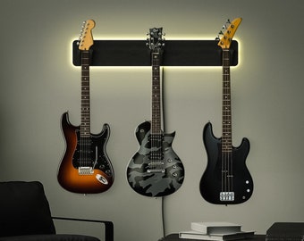 Guitar hanger for wall,Guitar hanger with lights,Guitar hanger wood,Guitar hanger wall mount plywood,Lighted guitar hanger