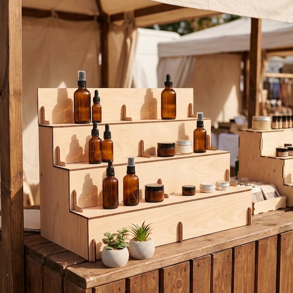 Wood display stand for table,Showcase display,Retail table display,Trade show display,Retail display stand,Craft show display stand
