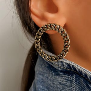 Gold Hoop Earrings, Chunky Gold Hoops, Gold Filled Earrings, Statement Earrings, Dainty Earrings, Handmade Jewelry