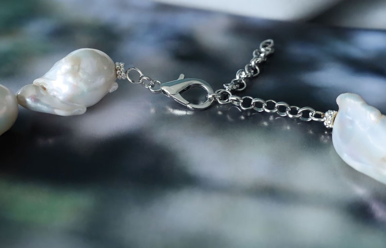 Amberley Baroque Pearl Necklace (Silver) main image 1