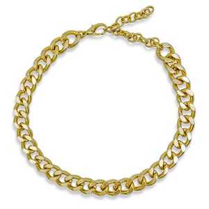 Gold Filled Cuban Link Chain Necklace, Gold Choker Necklace, Dainty Necklaces for Women, Handmade Jewelry, Gift for Her, Gift for Mom