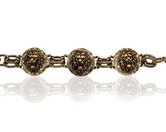 Gold Charm Bracelet, Chunky Chain Bracelet, Gold Filled Bracelet, Bracelets for Women, Handmade Jewelry