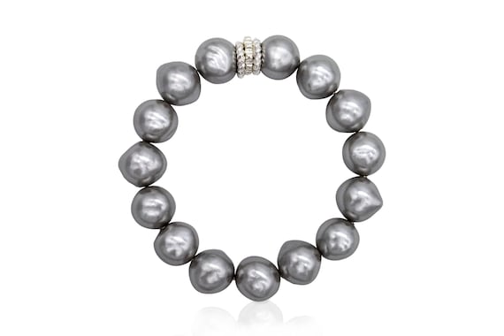 ★人氣★August Harmony★Gray pearl Bracelet creative costume jewelry design August Harmony