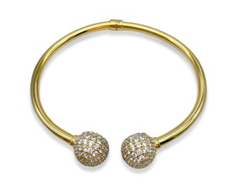 Gold Bangle Bracelets, Gold Filled Bracelet, Crystal Bracelet, Dainty Bracelet, Bracelets for Women, Handmade Jewelry, Gift for Her