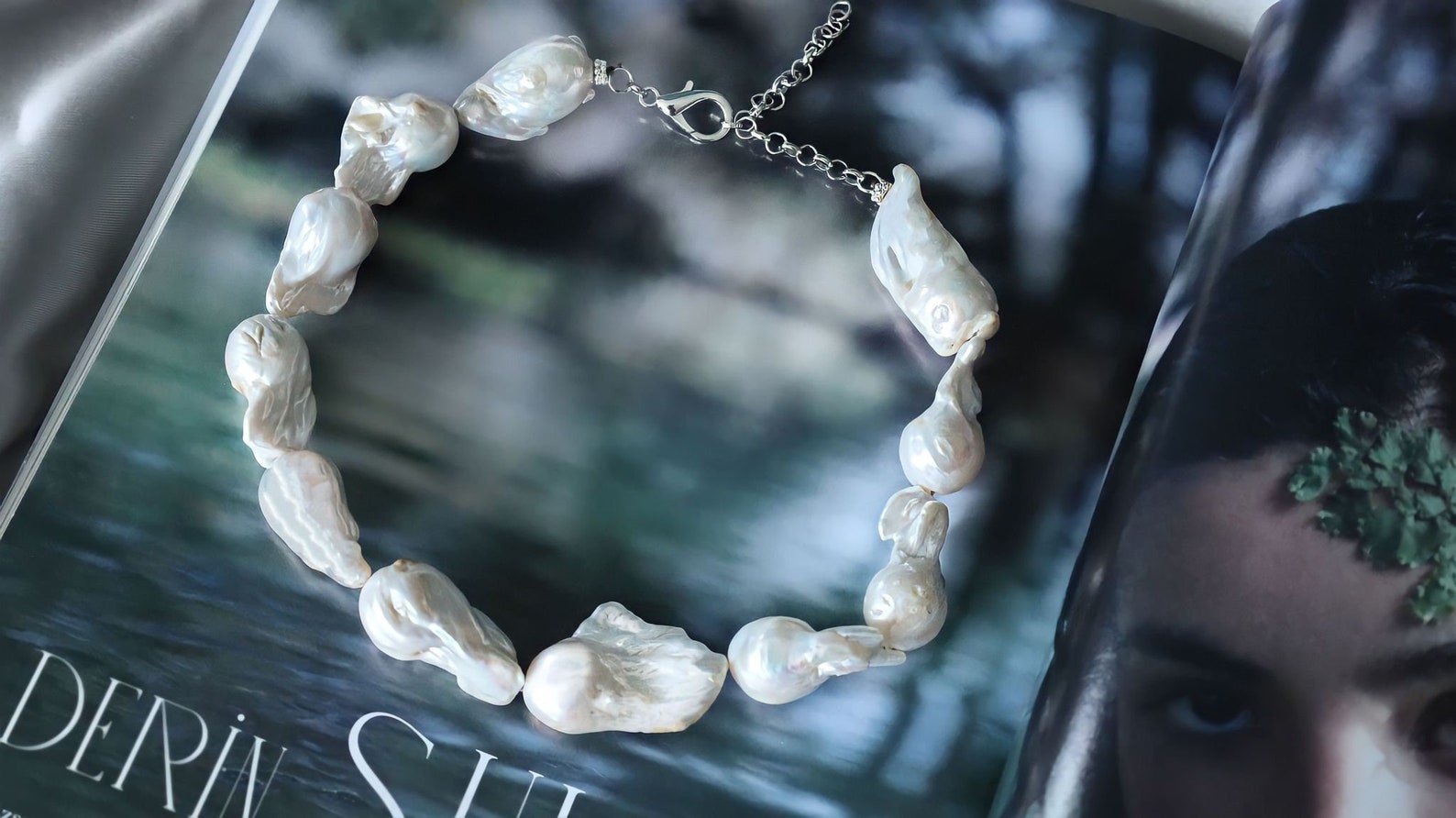 Baroque Pearl Necklace 925 Sterling Silver Materials Natural - Etsy