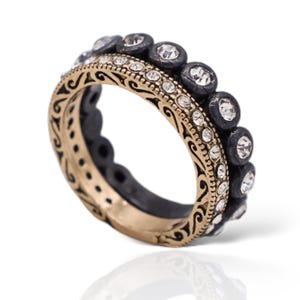 Crystal Statement Ring, Gold Filled Ring, Swarovski Crystal, Diamond Ring, Dainty Ring, Handmade Jewelry