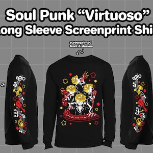 "Soul Punk ""Virtuoso"" Siebdruck Langarmshirt."
