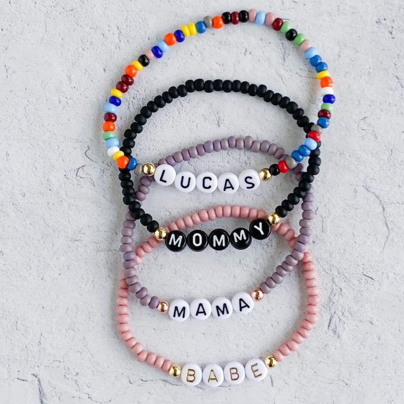 Personalized Name Bracelet // Seed Bead Name Bracelet // Seed Etsy