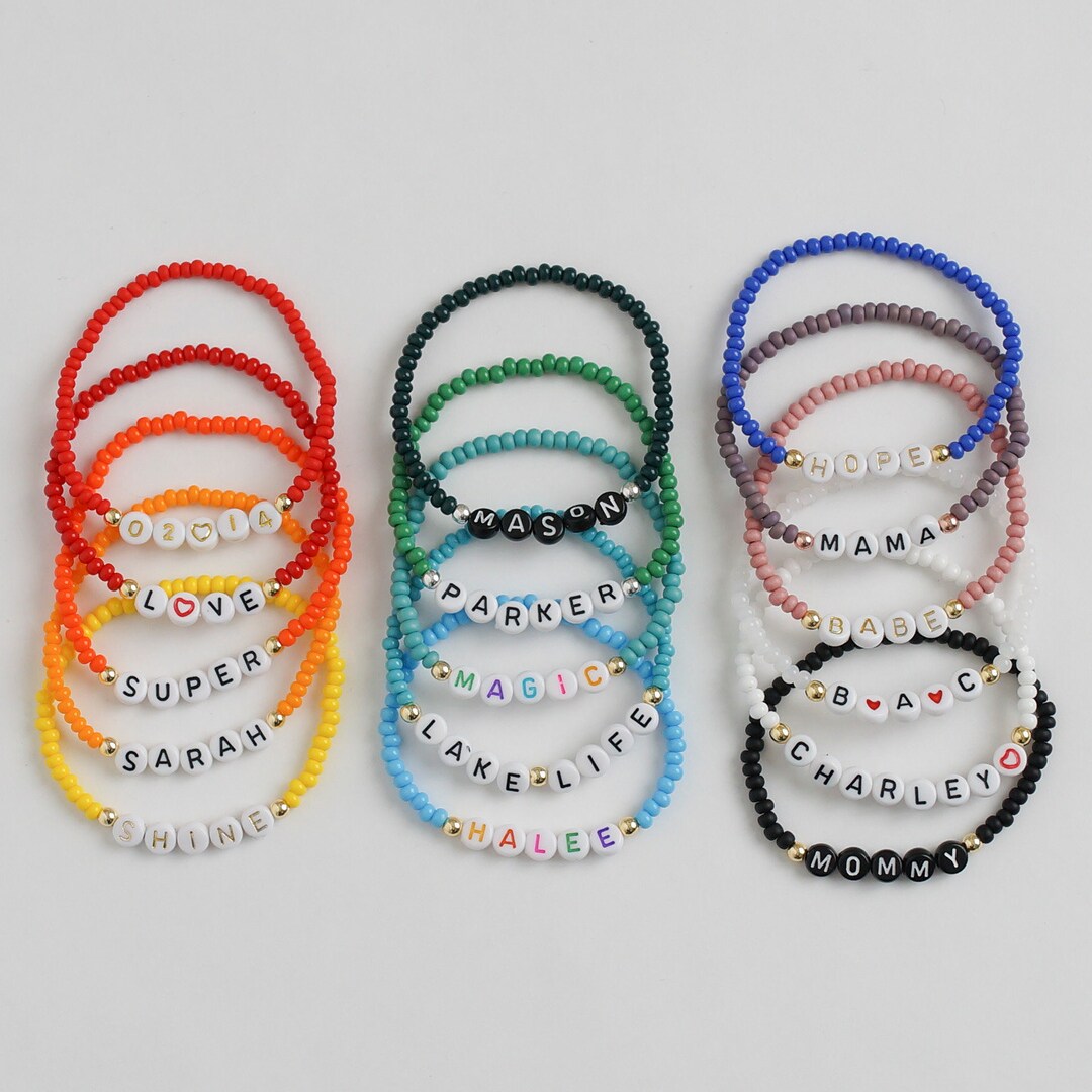 Personalized Name Bracelet // Seed Bead Name Bracelet // Seed Etsy