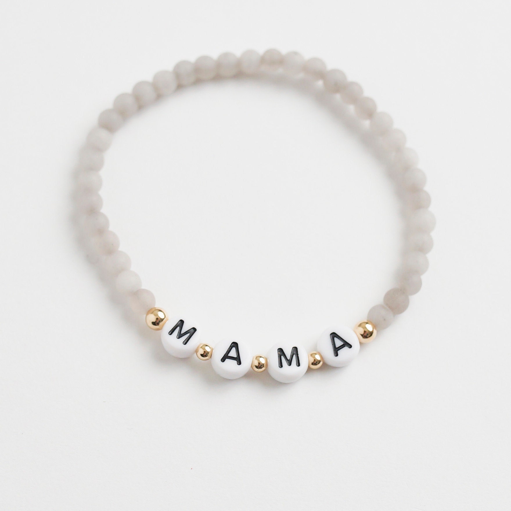 Beaded Name Bracelet // Matte Crystal Name Bracelet // Custom Etsy