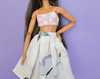 PDF Sewing Pattern - Еasy skirt for beginners for Made to Move 12" Original Fashion Dolls