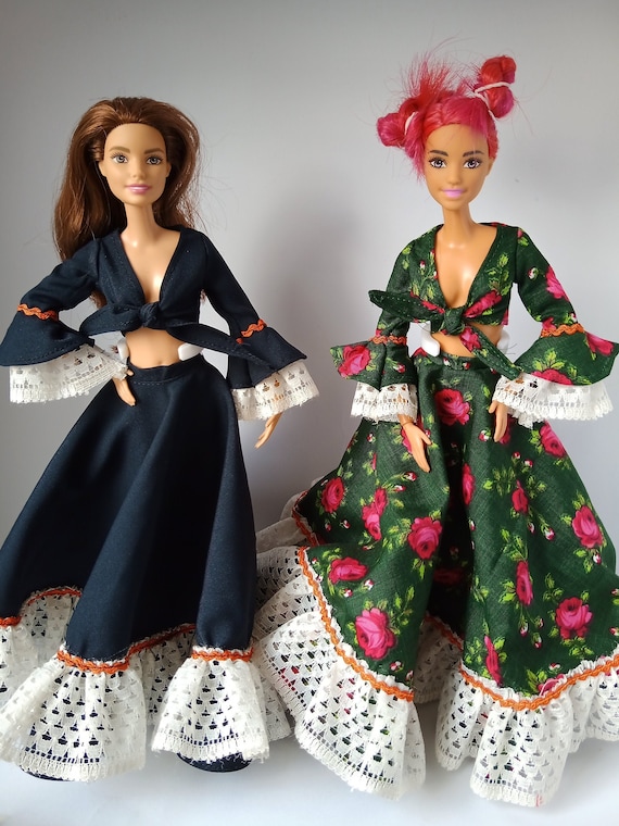 DIY Barbie Cowgirl Outfit! PART 2, How To Make Barbie doll clothes! Free  pattern! 