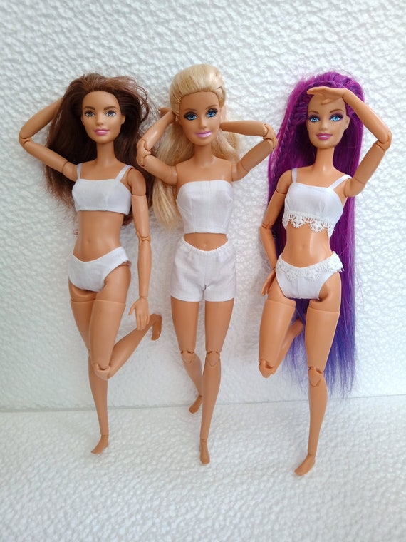 PDF Sewing Pattern Underwear Bikinis, Bra, Pants, Bust for Made to Move  Barbie Original Fashion Dolls 