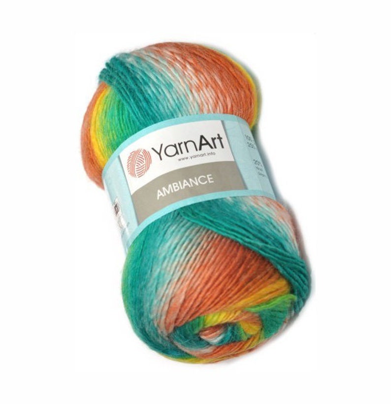 Laine dégradée multicolore Fil acrylique Ambiance YarnArt. Fil Etsy
