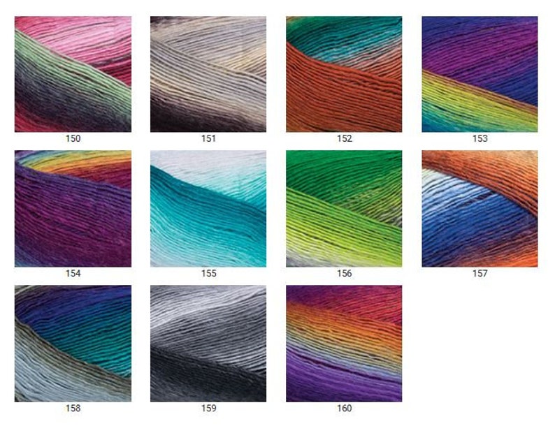 Laine dégradée multicolore Fil acrylique Ambiance YarnArt. Fil Etsy
