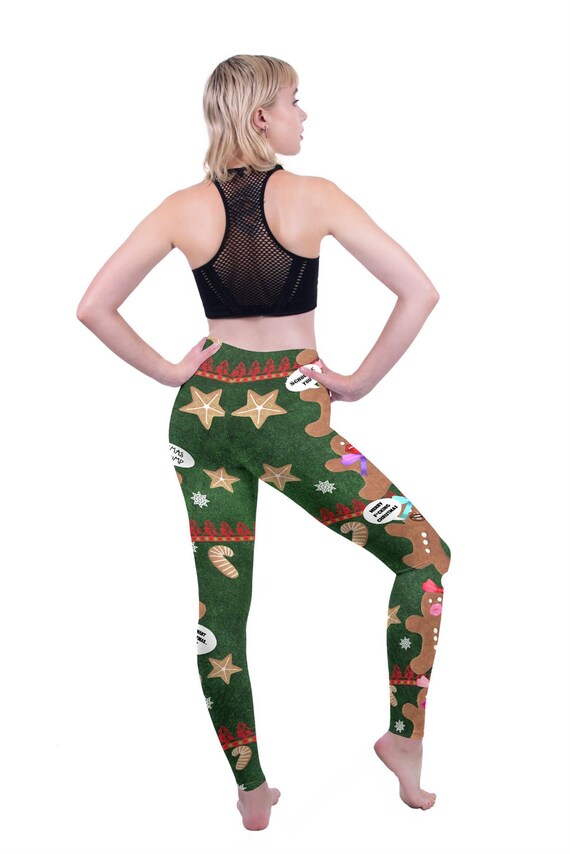 Gingerbread Man Scrooge Leggings Yoga 