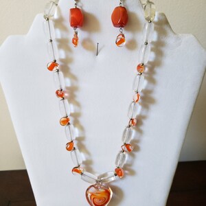 Hand-crafted Artisan Orange Jewelry Collection Sets