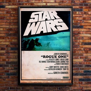 Rogue One Star Wars Story Rebel Empire Star X Wing Movie Film Alternative Poster Graphic Artwork Minimalist Minimal Retro Design