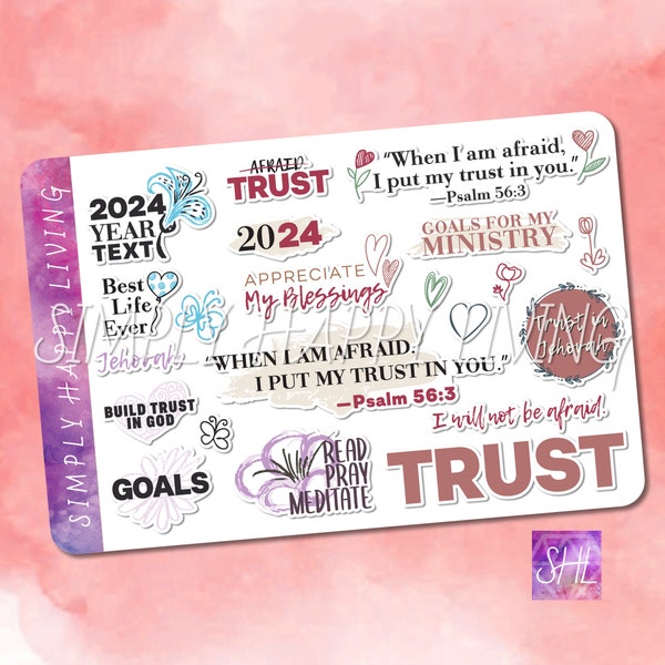 2024 Year Text Planner Stickers