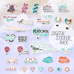 Personal Study 4 Digital Sticker Pack