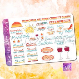 2025 JW Gedenkstätte Jesus Christus Tod Aufkleber