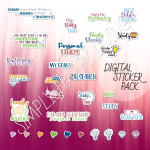 Personal Study 3 Digital Sticker Pack