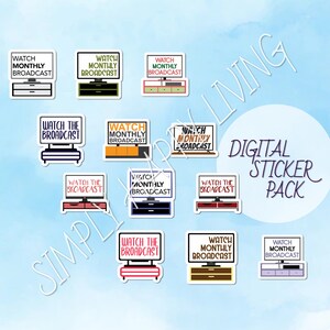 Monthly Broadcasting Digital Stickers