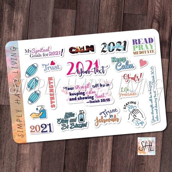 2021 Year Text Planner Stickers | Etsy