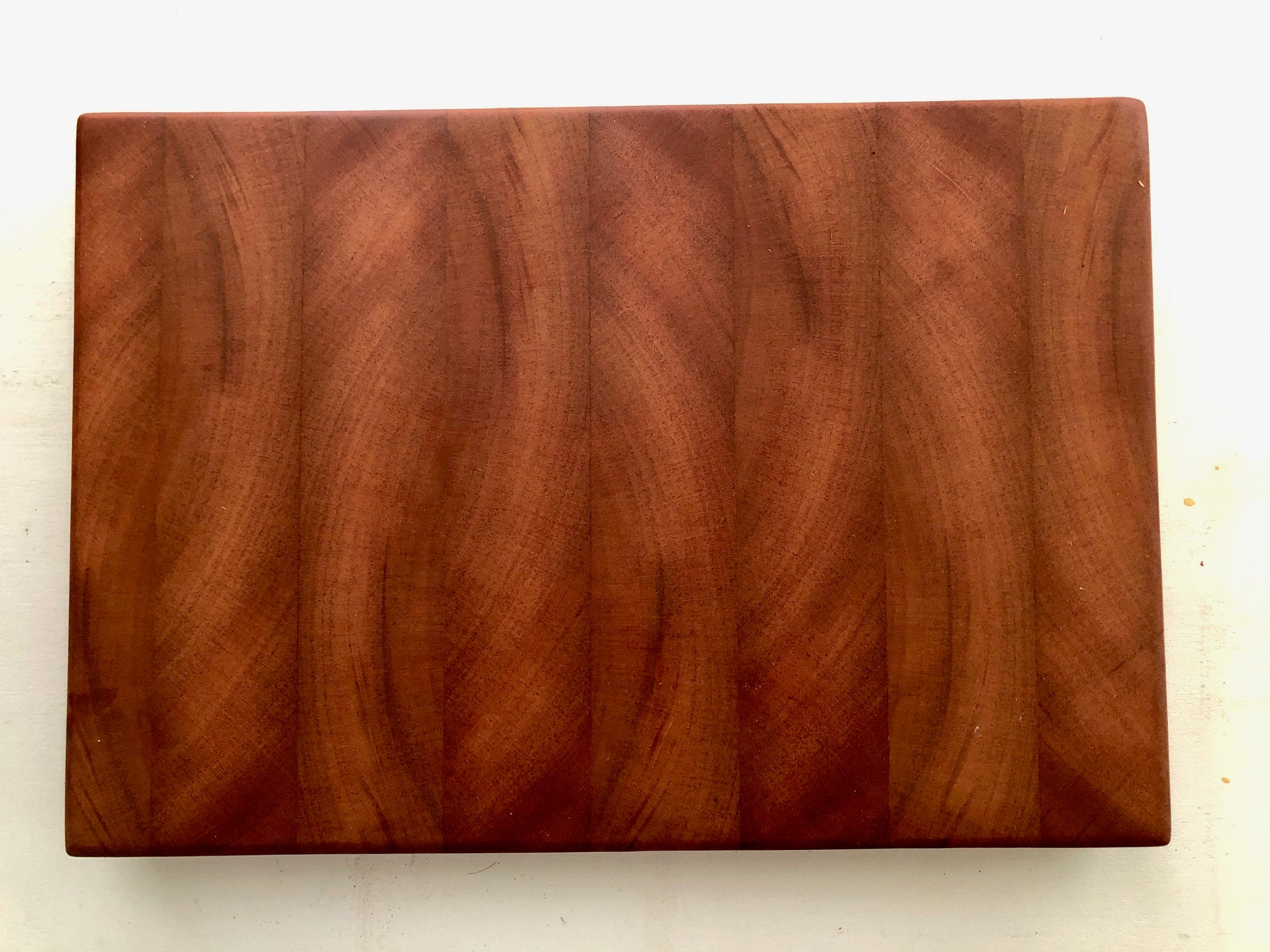 End grain cutting board African Mahogany Etsy