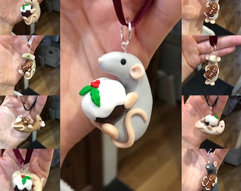 Rat Christmas tree ornaments / decorations