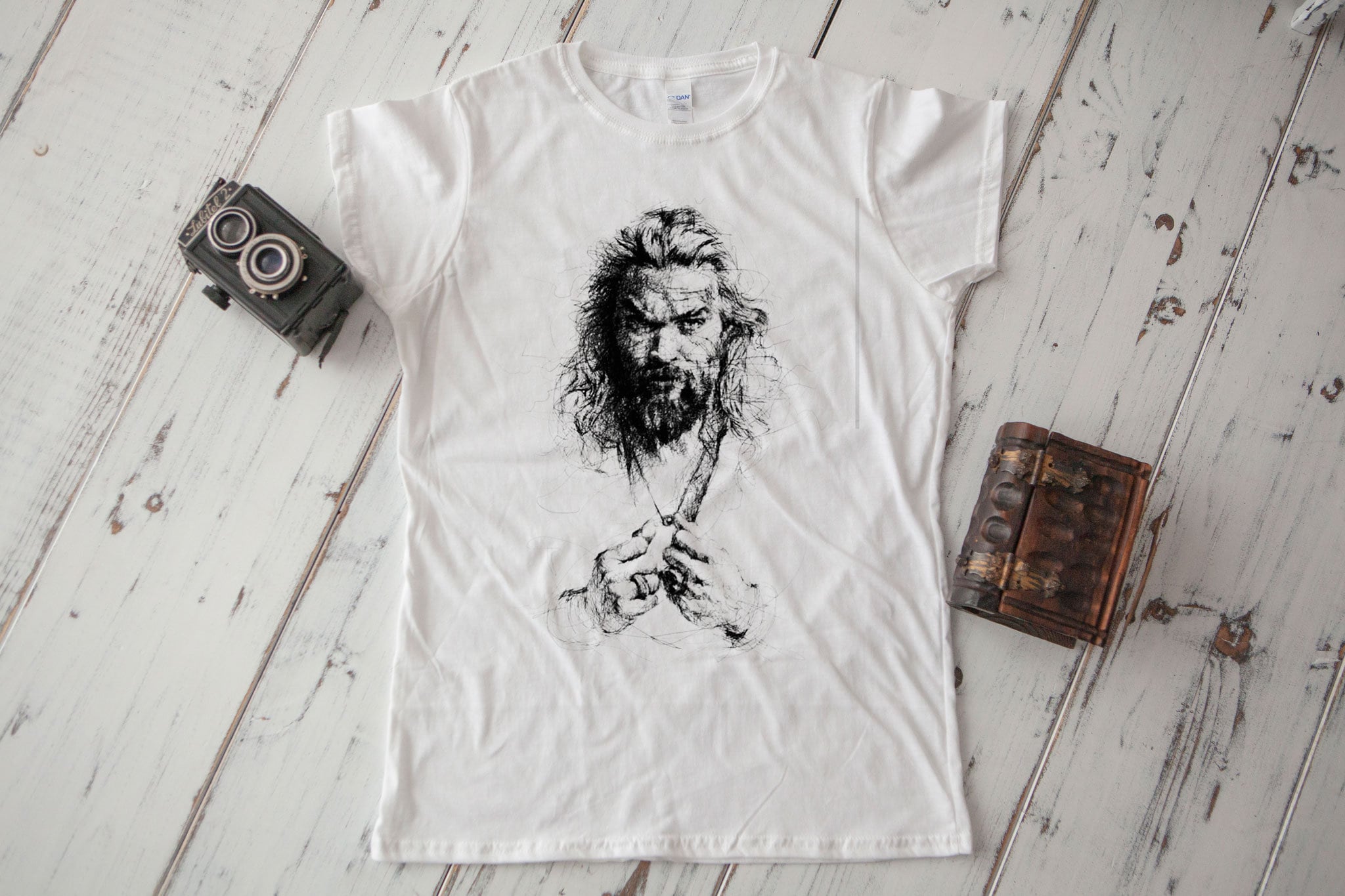 Discover Portrait of artist Jason Momoa T-Shirt