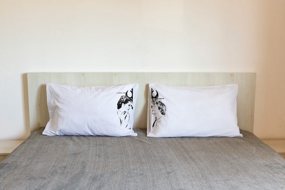 Star Wars Princess Leia And Han Solo Printed On White Cotton Etsy