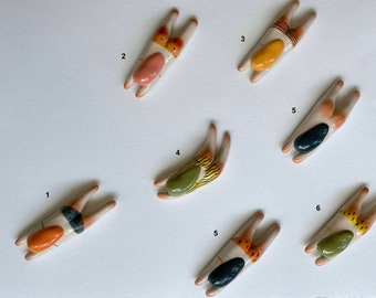 Magnete e poggiaposate in porcellana fatti a mano, modello "Nuoto" super speciale di Junty (2023)
