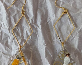 Orecchini unici fatti a mano "Time Traveller"