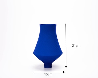 Vaso in porcellana blu fatto a mano, regalo speciale