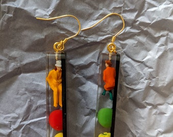 Orecchini d'artista fatti a mano "Il colore di Gauguin"