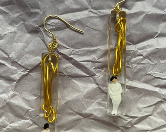 Orecchini unici fatti a mano "età dell'oro"