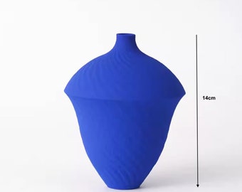 Mini vaso in porcellana blu fatto a mano, regalo speciale