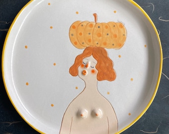 ETSY'S PICK! Handmade porcelain UNIQUE artist present plate