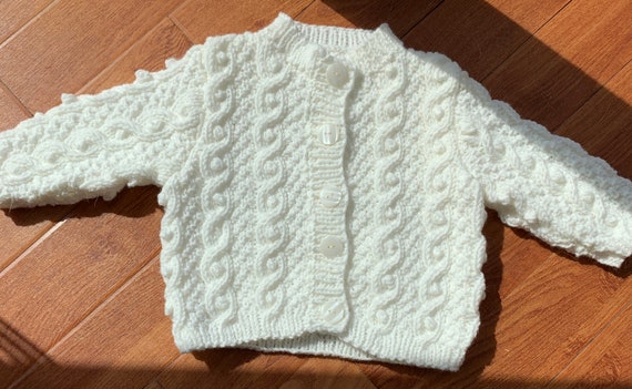cable knit baby cardigan