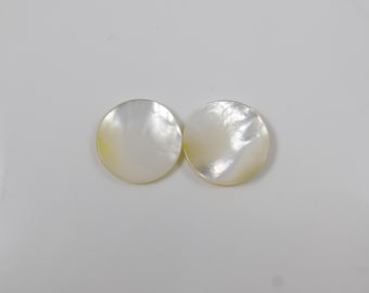 White Mother of Pearl Round disc Cabochons coin – Natural Shell Jewelry Supplies