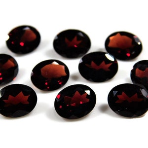 AAA Natural Red Garnet Faceted Oval shape size 3x4mm to 8x10mm Genuine Red color Garnet for jewelry making stone loose gemstone