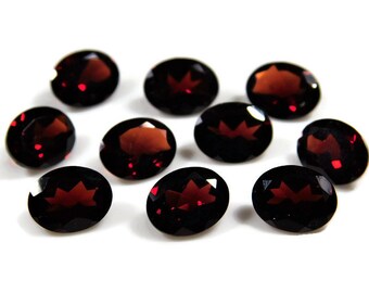 AAA natuurlijke rode granaat: gefacetteerde ovale losse edelsteen (3 x 4 mm tot 8 x 10 mm)